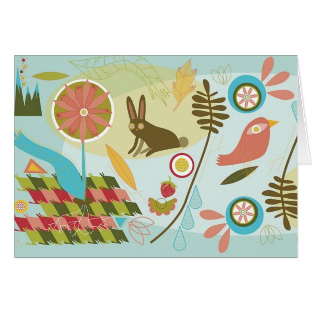 Cartão coelho (Frente Horizontal)