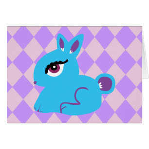 Cartão Coelho Azul
