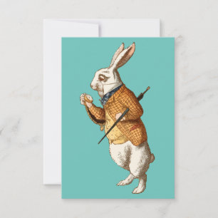 Cartão Coelho Branco (As Aventuras de Alice no País das M