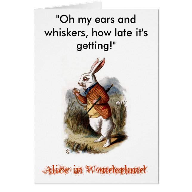 Cartão Coelho branco (cor) (Frente)