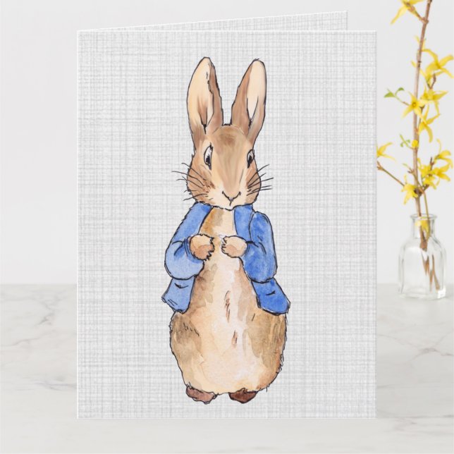 Cartão Coelho bunny (Flor Amarela)