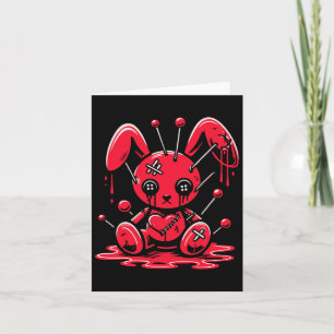 Cartão Coelho Bunny Costurado Pastel Goth Anime Kawaii Go