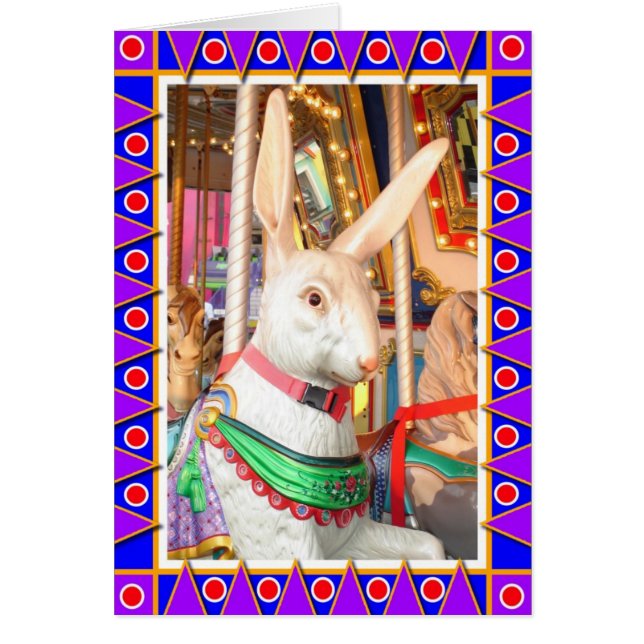 Cartão Coelho Carousel (Frente)