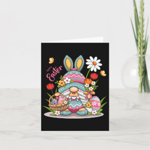 Cartão Coelho da Páscoa Gnome da Primavera Páscoa