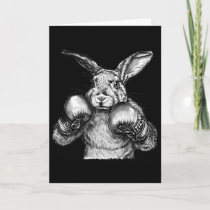Cartão Coelho de Boxe Luvas de Boxe Kickboxing Boxeador E