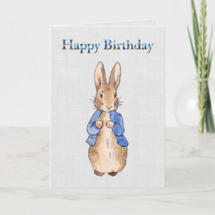 Cartão Coelho de Conto de Fadas Clássico Feliz Aniversári