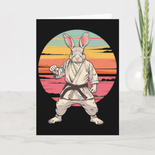 Cartão Coelho de Judô Natureza Kickboxing Taekwondo Arte