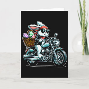 Cartão Coelho de Moto Easter Biker Ovos 1