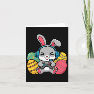 Cartão Coelho de Páscoa de Videogame Ovos Jogos Gamer Men