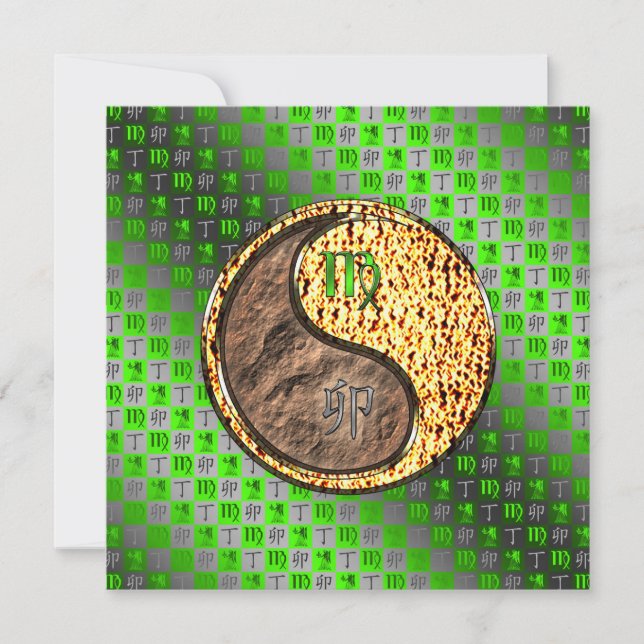 Cartão Coelho de Virgem e Fogo (Frente)