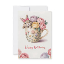 Coelho Fofo Em Uma Xícara