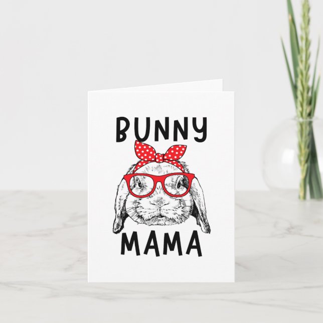 Cartão Coelho Mamãe Dia das Mães  (Frente)