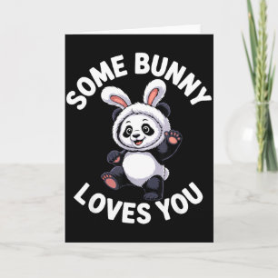 Cartão Coelho Panda Bonito Páscoa Algum Coelho Te Ama