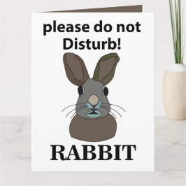 Cartão Coelho Por Favor Não Incomodar Coelho Engraçado