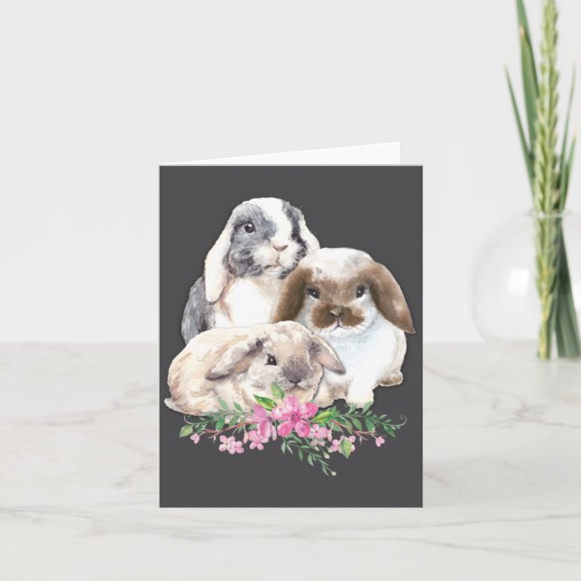 Cartão Coelhos Bunny Mamãe Bunny Coelho (Frente)