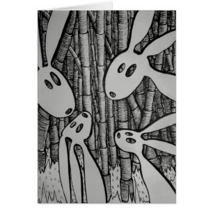 CARTÃO COELHOS E BAMBU