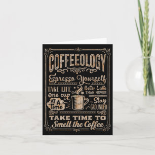 Cartão Coffeeologia - Engraçados Inspiradores Amantes de 