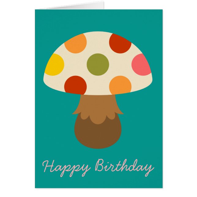 Cartão Cogumelos coloridos (Frente)