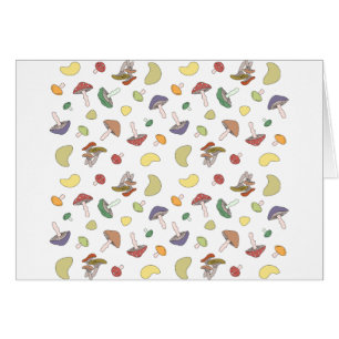 Cartão Cogumelos Pastel