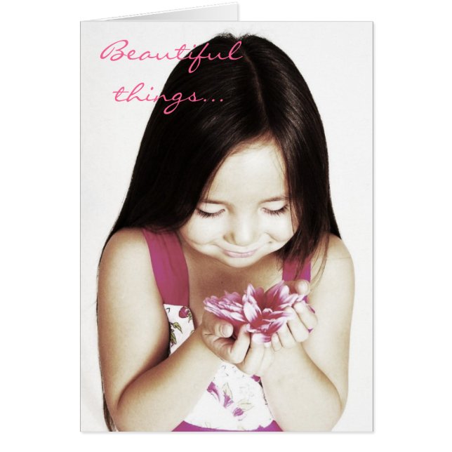 Cartão Coisas bonitas… (Frente)