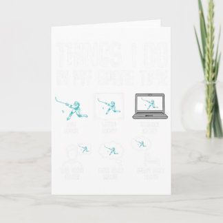 Cartão Coisas de hóquei que faço no meu tempo livre garot