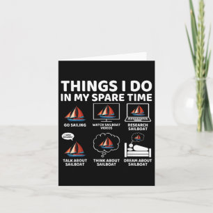 Cartão Coisas Que Eu Faço Em Meu Barco De Navegação Barco