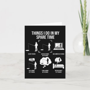 Cartão Coisas Que Eu Faço No Meu Tempo Livre Pescar Novel