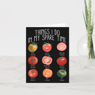 Cartão Coisas que Faço no Meu Tempo Livre Tomates Jardina