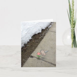 Cartão coisas tão improváveis quanto a primavera