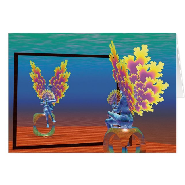 Cartão Coisas voadas - "espelho, espelho… " (Frente Horizontal)