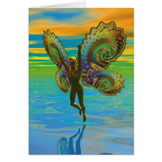 Cartão Coisas voadas - mergulhador do céu