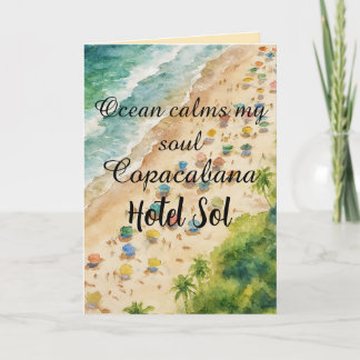 Cartão Cojín Playero Personalizable Copacabana Hotel Sol