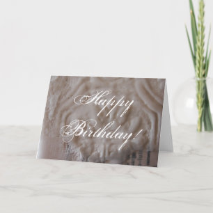 Cartão Colagem Branca Com Cera, Feliz Aniversário!