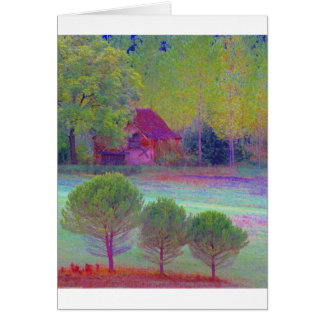 Cartão Colagem da cor de Dordogne