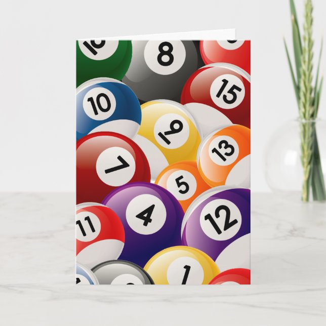 CARTÃO COLAGEM DAS BOLAS DE BILHAR (Frente)