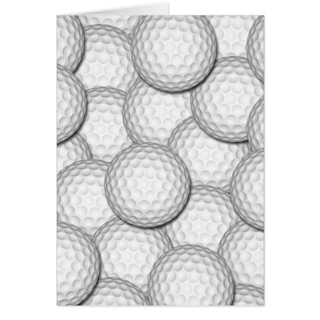 Cartão Colagem das bolas de golfe (Frente)
