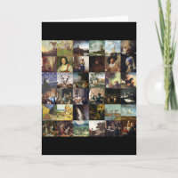 Colagem das pinturas de Van Gogh, de Vermeer, etc.