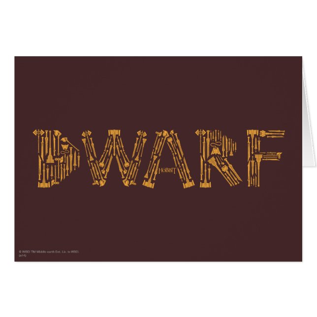 Cartão Colagem de armas anãs (Frente Horizontal)