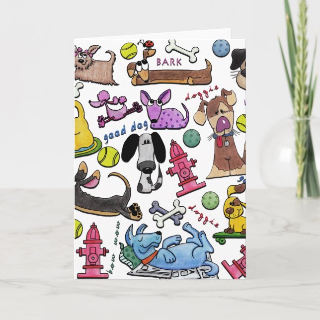 Cartão Colagem de Cachorros (Frente)