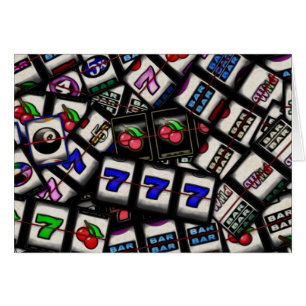 Cartão Colagem de carretéis de slot machine