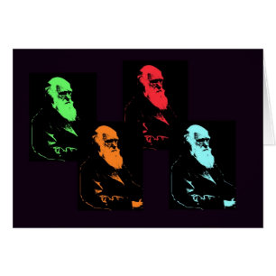 Cartão Colagem de Charles Darwin
