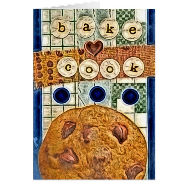 Cartão Colagem de Cookies de assar e Cook (Frente)