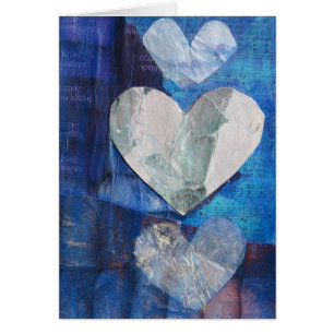 Cartão Colagem de Corações