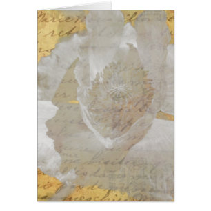 Cartão Colagem de Ephemera Poppy e Vintage Todas as Ocasi