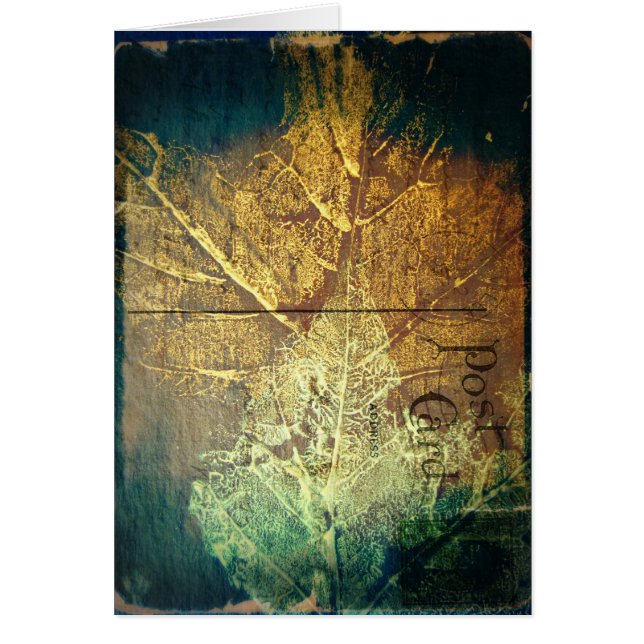 Cartão Colagem de Folhas (Frente)