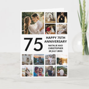 Cartão Colagem de Fotografias a Preto e Branco do 75.º An