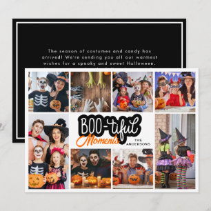 Cartão Colagem de Fotografias de Halloween de Boo Moment