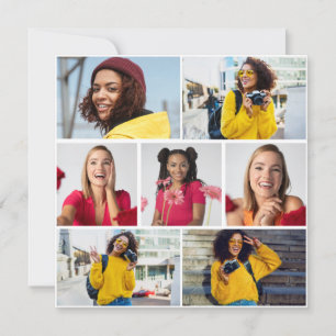 Cartão Colagem de Fotografias do Design 7