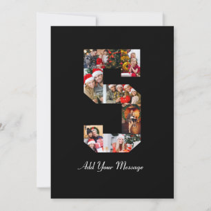 Cartão Colagem de Fotografias Preta e Branco Número 5