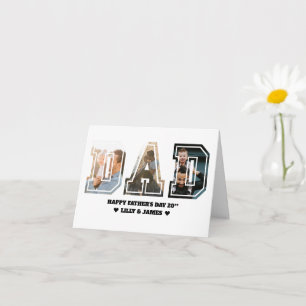 Cartão Colagem de Fotos com Letras de PAPAI para o Dia do